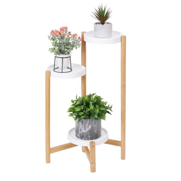 Bamboo 3 Tier Plant Display Stand and Flower Pot Rack - Image 6