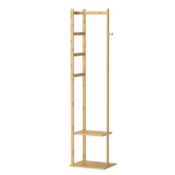 Solid Bamboo Freestanding Coat Rack and Garment Storage - Image 6