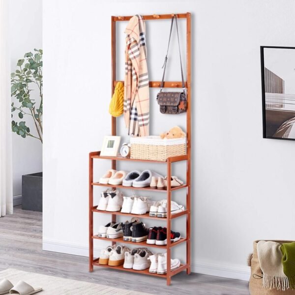 Vintage 3 in 1 Shoe Rack and Storage Organizer for Entryways - Image 3