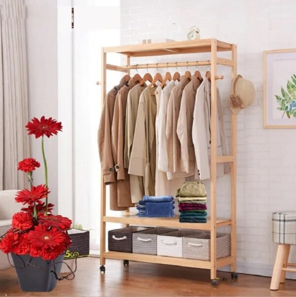 Mobile Heavy Duty Clothing Rack and Shoe Organizer - Image 5