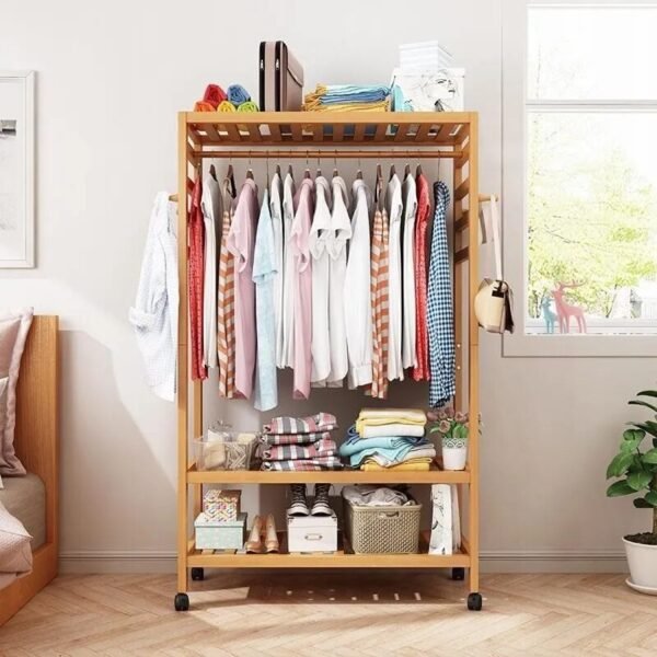 Mobile Heavy Duty Clothing Rack and Shoe Organizer