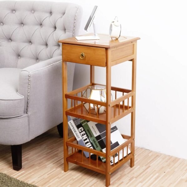 Bamboo 3 Tier Multipurpose Side Table - Image 3