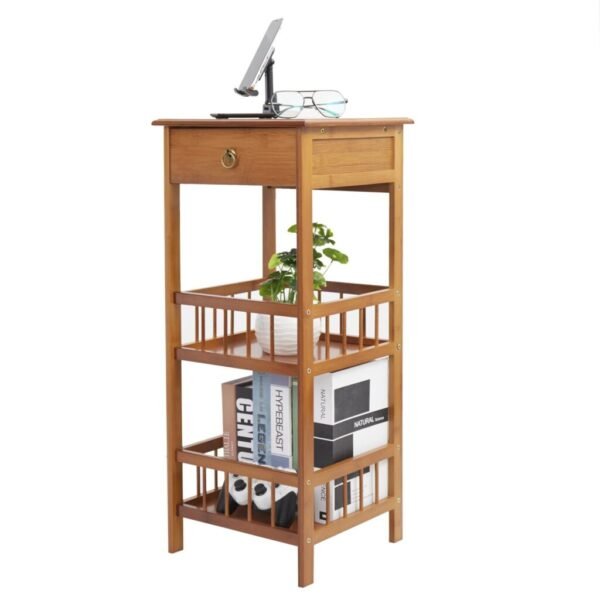 Bamboo 3 Tier Multipurpose Side Table - Image 2