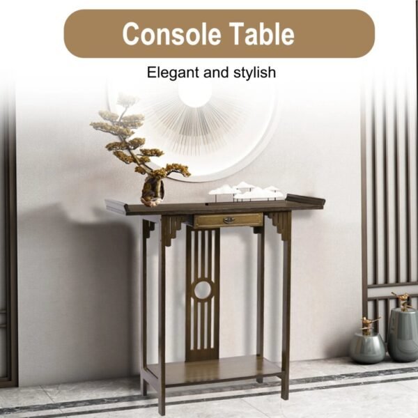 32" Rustic Console and Entryway Accent Table - Image 4