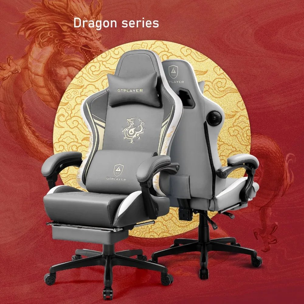 2024 New Gaming Chair with Bluetooth Speakers and Footrest