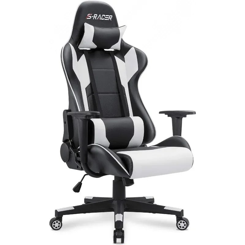 Ergonomic High Back Leather Gaming and Office Chair with Adjustable Swivel