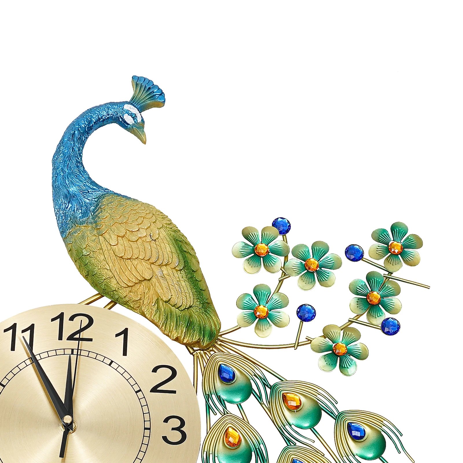 Peacock Wall Clock Modern Disign Wall Clocks Creative Dining Room Decor Living Room Decoration Wall Watch Home Decor