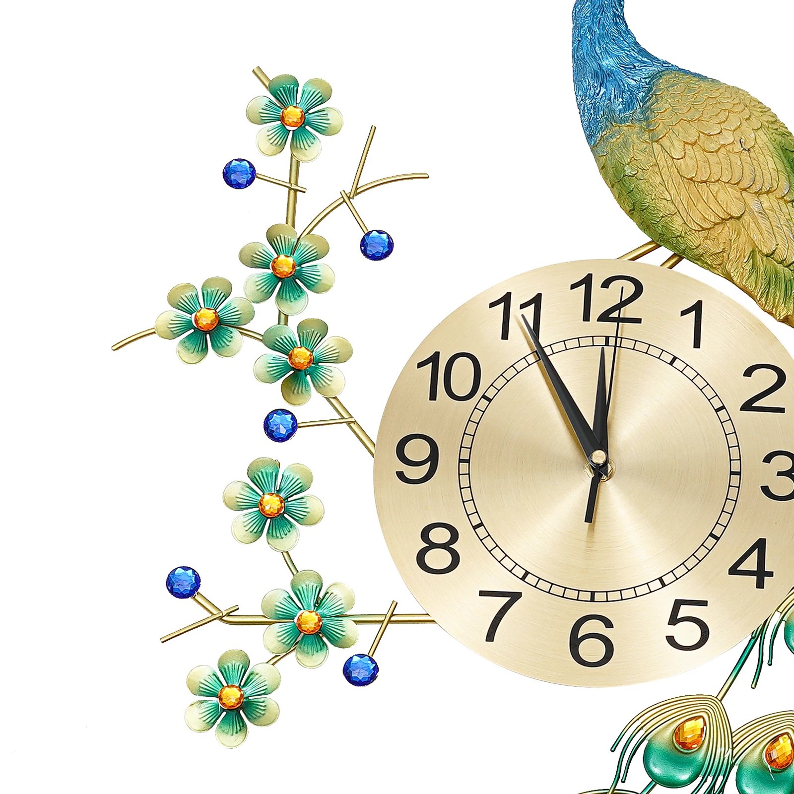 Peacock Wall Clock Modern Disign Wall Clocks Creative Dining Room Decor Living Room Decoration Wall Watch Home Decor