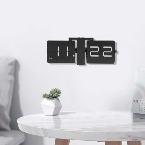 Battery Operated Wall Clock with Digital Display Screen